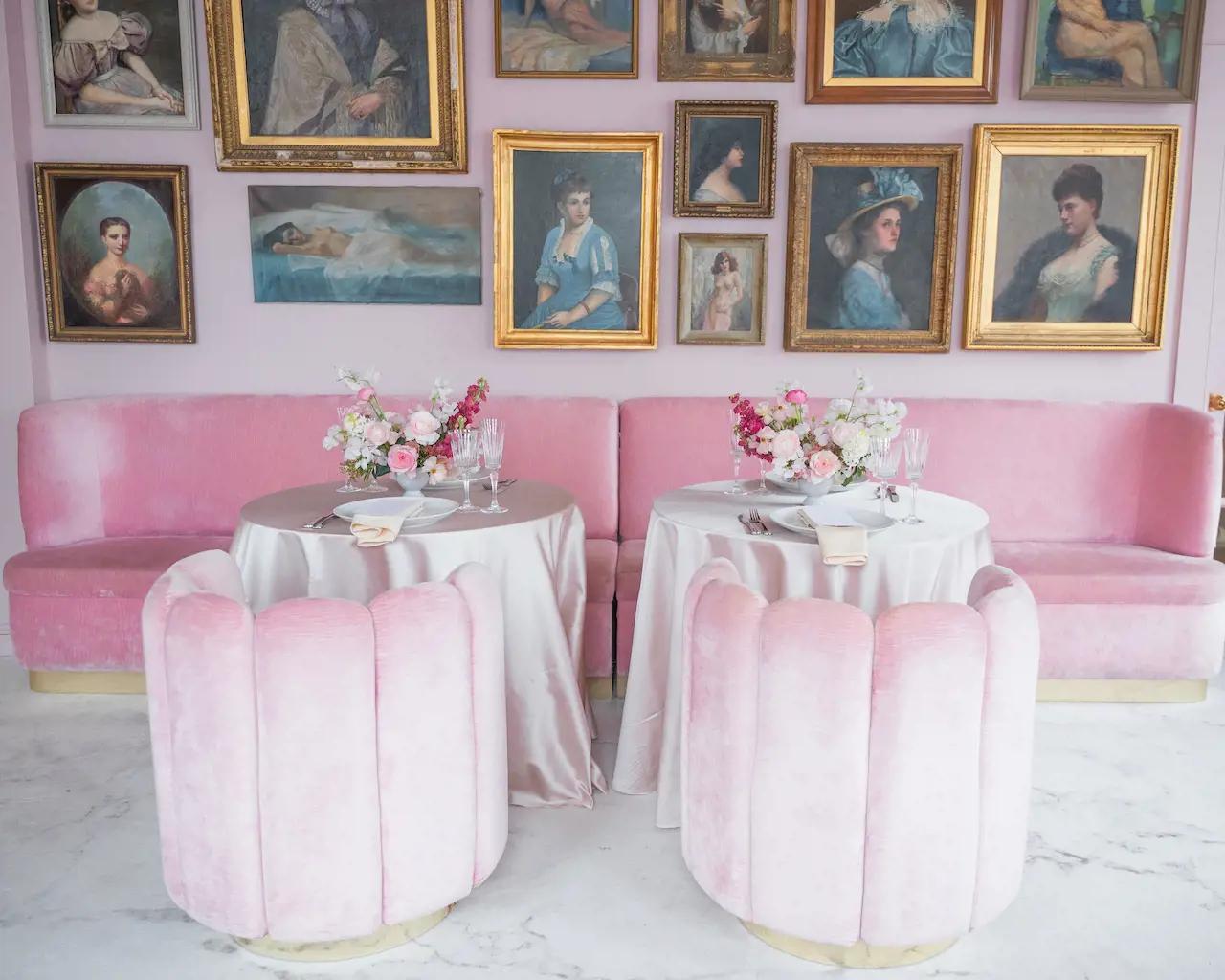 The Pink Room at the Ladyfinger Tea Lounge