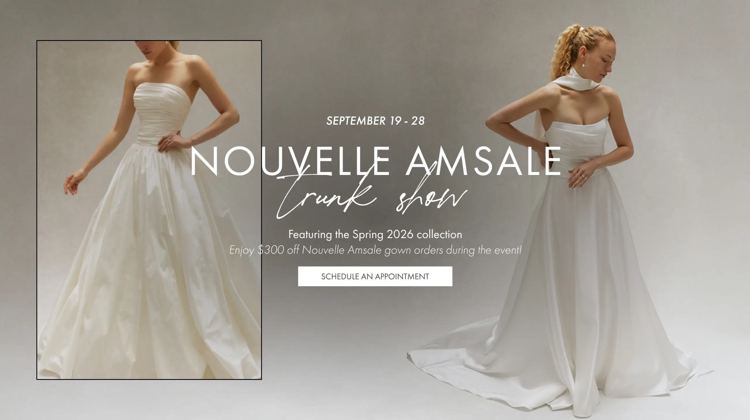 Nouvelle Amsale Bridal Trunk Show at Madeleine's Daughter