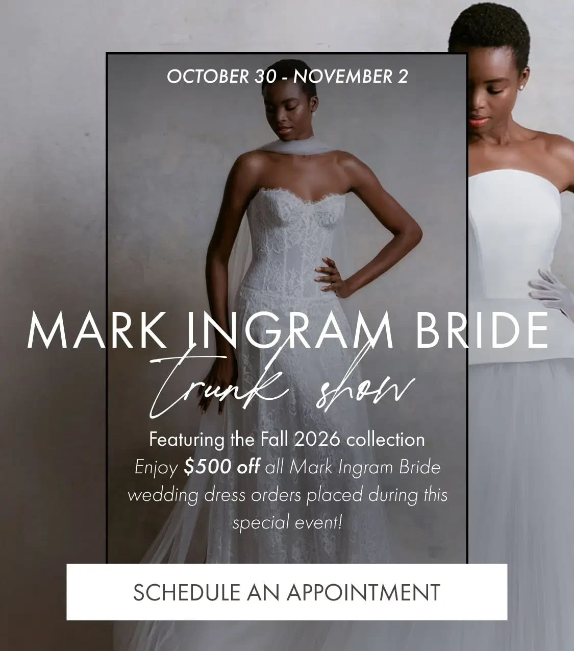 Mark Ingram Bride Trunk Show at Madeleine's Daughter